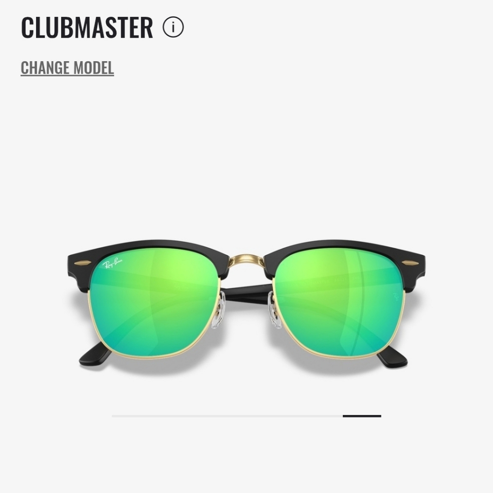 Ray-Ban Clubmaster Black and Gold Sunglasses